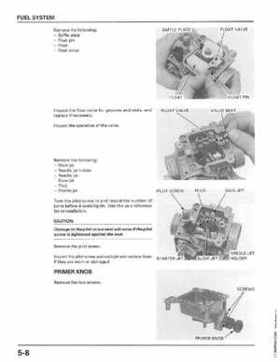 1998-2001 Honda Fourtrax Foreman TRX450S, TRX450ES Factory Service Manual, Page 97