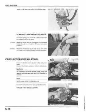 1998-2001 Honda Fourtrax Foreman TRX450S, TRX450ES Factory Service Manual, Page 105