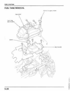 1998-2001 Honda Fourtrax Foreman TRX450S, TRX450ES Factory Service Manual, Page 109