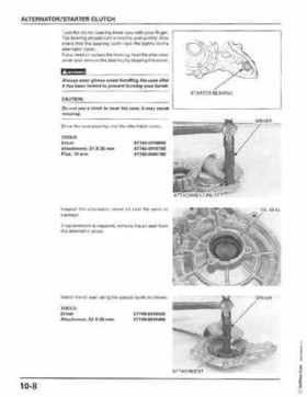 1998-2001 Honda Fourtrax Foreman TRX450S, TRX450ES Factory Service Manual, Page 189