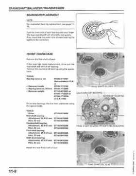 1998-2001 Honda Fourtrax Foreman TRX450S, TRX450ES Factory Service Manual, Page 207