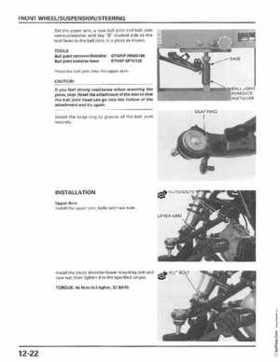 1998-2001 Honda Fourtrax Foreman TRX450S, TRX450ES Factory Service Manual, Page 242