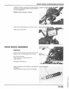 1998-2001 Honda Fourtrax Foreman TRX450S, TRX450ES Factory Service Manual, Page 249