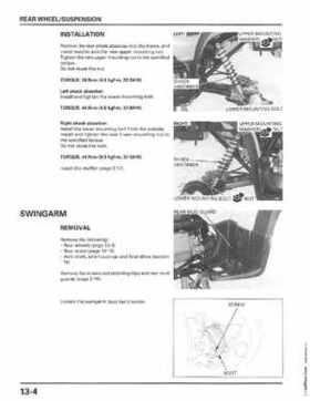 1998-2001 Honda Fourtrax Foreman TRX450S, TRX450ES Factory Service Manual, Page 255