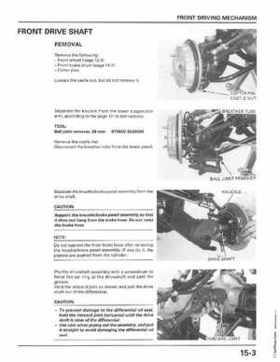 1998-2001 Honda Fourtrax Foreman TRX450S, TRX450ES Factory Service Manual, Page 289