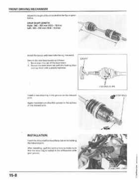1998-2001 Honda Fourtrax Foreman TRX450S, TRX450ES Factory Service Manual, Page 294