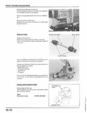 1998-2001 Honda Fourtrax Foreman TRX450S, TRX450ES Factory Service Manual, Page 296