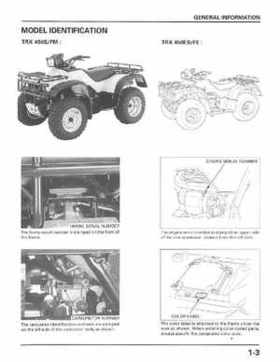 1998-2004 Honda Foreman 450 factory service manual, Page 7
