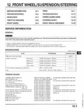 1998-2004 Honda Foreman 450 factory service manual, Page 231