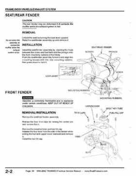 1999-2002 TRX400EX Fourtrax Service Manual, Page 30