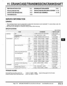 1999-2002 TRX400EX Fourtrax Service Manual, Page 143