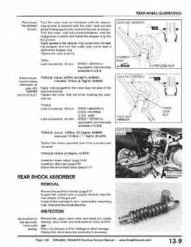 1999-2002 TRX400EX Fourtrax Service Manual, Page 190