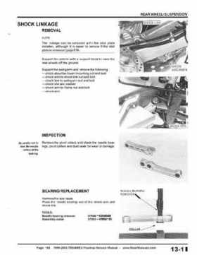1999-2002 TRX400EX Fourtrax Service Manual, Page 192