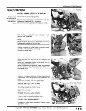 1999-2002 TRX400EX Fourtrax Service Manual, Page 202