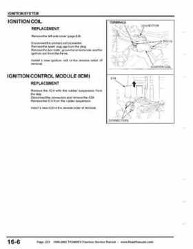 1999-2002 TRX400EX Fourtrax Service Manual, Page 233