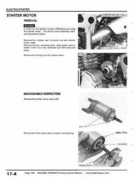 1999-2002 TRX400EX Fourtrax Service Manual, Page 239
