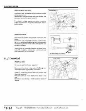 1999-2002 TRX400EX Fourtrax Service Manual, Page 245