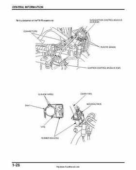 2000-2003 Honda TRX350 Rancher factory service manual, Page 28
