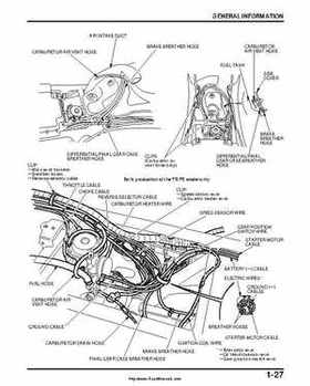 2000-2003 Honda TRX350 Rancher factory service manual, Page 29