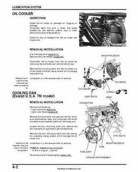 2000-2003 Honda TRX350 Rancher factory service manual, Page 70