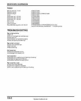 2000-2003 Honda TRX350 Rancher factory service manual, Page 212