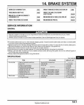 2000-2003 Honda TRX350 Rancher factory service manual, Page 221