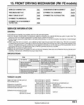 2000-2003 Honda TRX350 Rancher factory service manual, Page 241