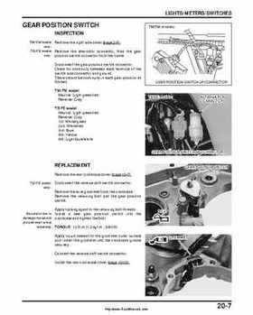 2000-2003 Honda TRX350 Rancher factory service manual, Page 319