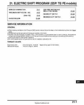 2000-2003 Honda TRX350 Rancher factory service manual, Page 329