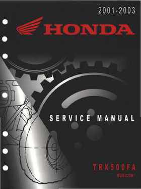 2001-2003 Honda TRX500FA Factory Service Manual, Page 1