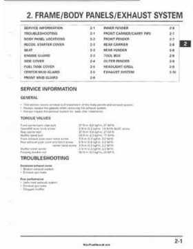 2001-2003 Honda TRX500FA Factory Service Manual, Page 39