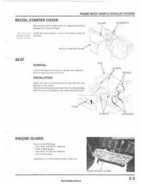 2001-2003 Honda TRX500FA Factory Service Manual, Page 41