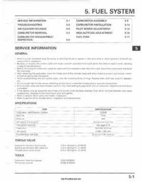 2001-2003 Honda TRX500FA Factory Service Manual, Page 87