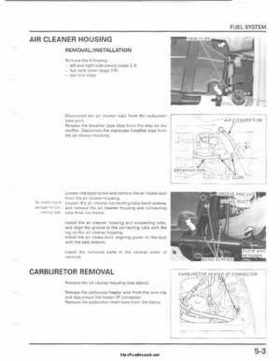 2001-2003 Honda TRX500FA Factory Service Manual, Page 89