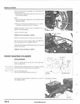 2001-2003 Honda TRX500FA Factory Service Manual, Page 256
