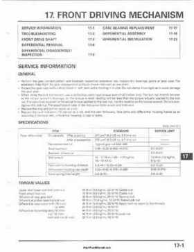 2001-2003 Honda TRX500FA Factory Service Manual, Page 273