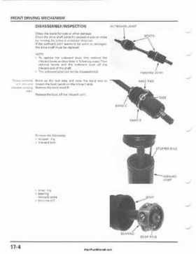 2001-2003 Honda TRX500FA Factory Service Manual, Page 276