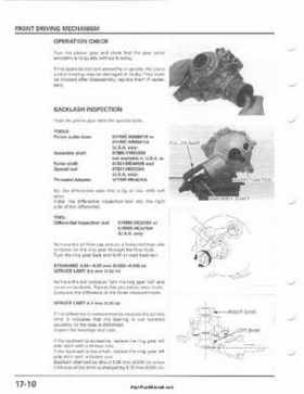2001-2003 Honda TRX500FA Factory Service Manual, Page 282
