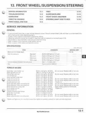 2001-2005 Honda TRX250EX Sportrax TRX250EX Factory Service Manual, Page 179