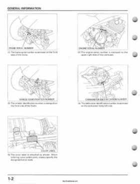 2001-2006 Honda TRX 300EX Sportrax 300EX Factory Service Manual, Page 6