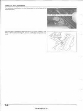 2003 Honda ATV TRX650FA Rincon Factory Service Manual, Page 8