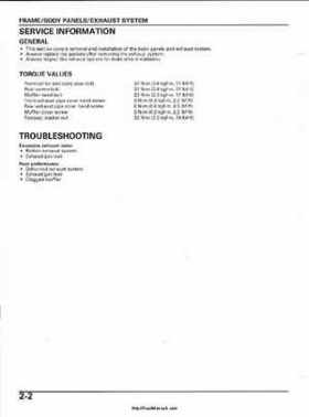 2003 Honda ATV TRX650FA Rincon Factory Service Manual, Page 42