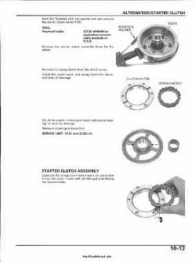 2003 Honda ATV TRX650FA Rincon Factory Service Manual, Page 191