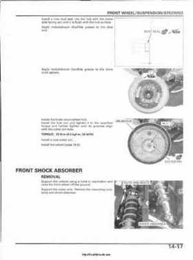 2003 Honda ATV TRX650FA Rincon Factory Service Manual, Page 278