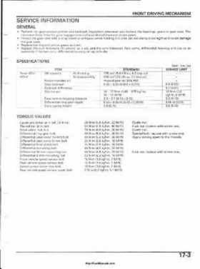 2003 Honda ATV TRX650FA Rincon Factory Service Manual, Page 349