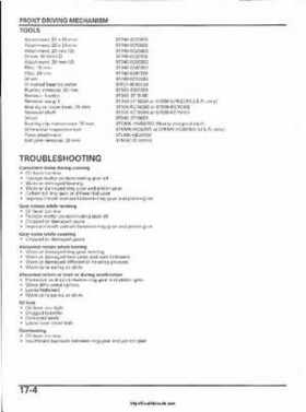 2003 Honda ATV TRX650FA Rincon Factory Service Manual, Page 350