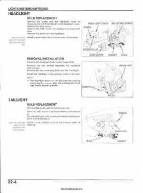 2003 Honda ATV TRX650FA Rincon Factory Service Manual, Page 438