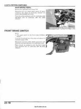 2003 Honda ATV TRX650FA Rincon Factory Service Manual, Page 452