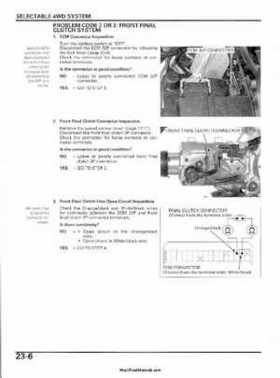 2003 Honda ATV TRX650FA Rincon Factory Service Manual, Page 458