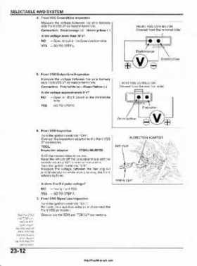 2003 Honda ATV TRX650FA Rincon Factory Service Manual, Page 464